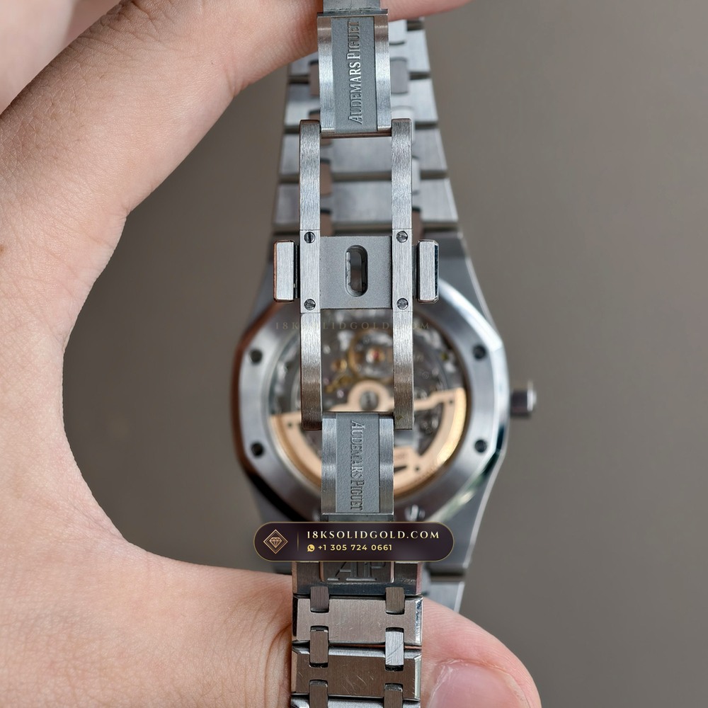 Audemars Piguet Royal Oak Jumbo Extra-Thin 39mm Custom Tapestry Dial 5-Axis CNC Case Reference 15202ST.OO.1240ST.01 — Salon Edition — Studio Gallery Plate IX in 904L Stainless Steel Custom Architecture (103.5g Verified Mass, Audemars Piguet Cal. 2121 Ultra-Thin)