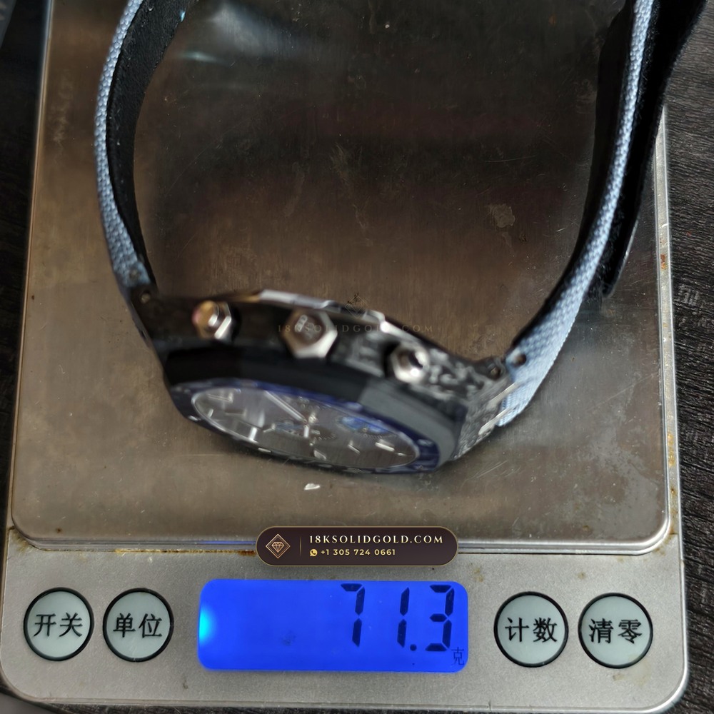 Audemars Piguet Royal Oak Selfwinding Chronograph 41mm DiW Carbon Racer Edition Reference 26240 — Salon Edition — Studio Gallery Plate X in Forged Carbon TPT & Titanium (66.0g Verified Mass, Audemars Piguet Cal. 4401 Flyback Chronograph)