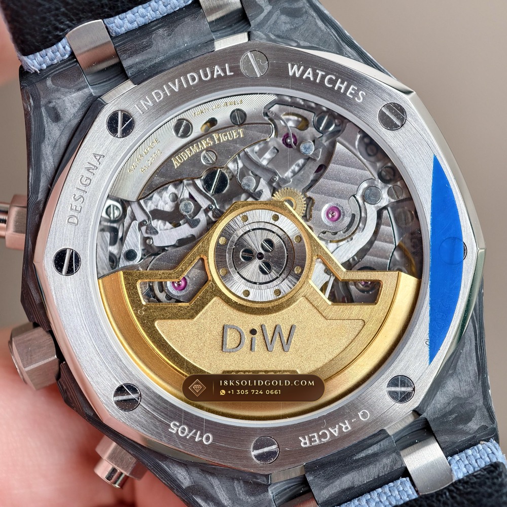 Audemars Piguet Royal Oak Selfwinding Chronograph 41mm DiW Carbon Racer Edition Reference 26240 — Salon Edition — Studio Gallery Plate VII in Forged Carbon TPT & Titanium (66.0g Verified Mass, Audemars Piguet Cal. 4401 Flyback Chronograph)
