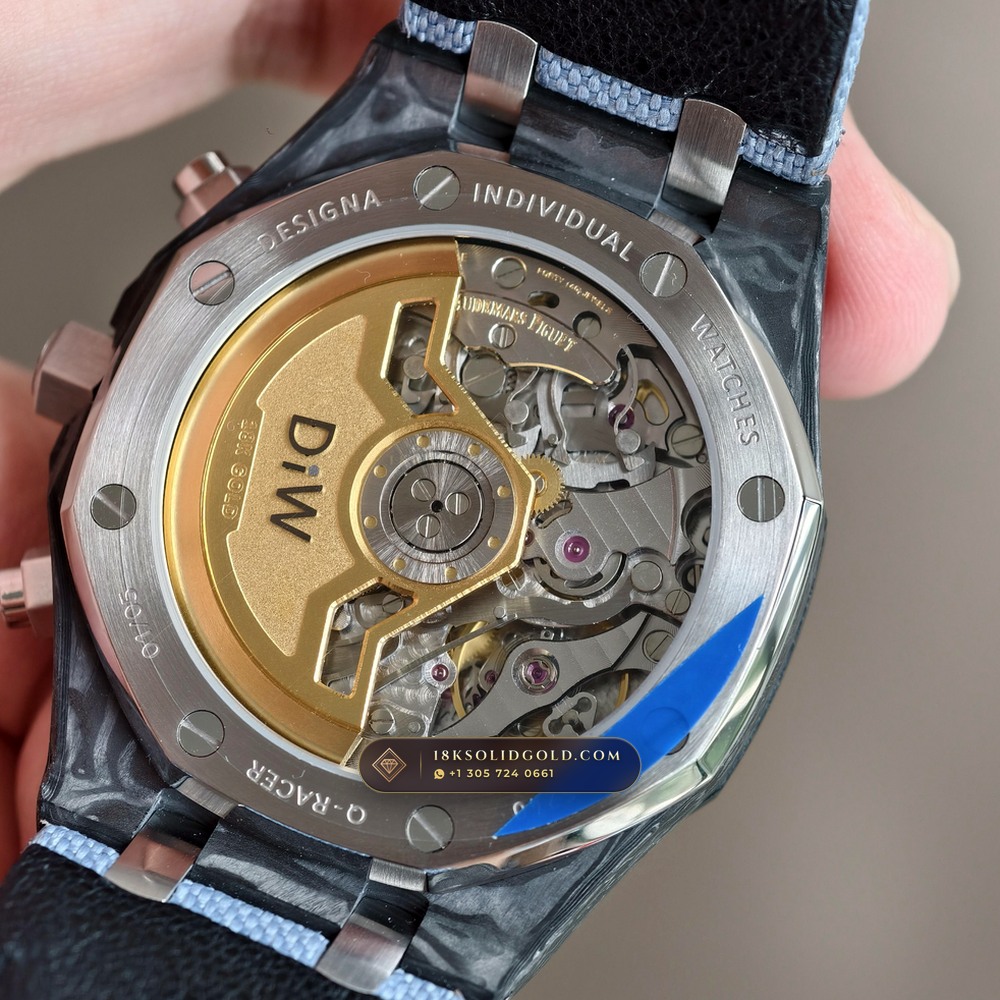 Audemars Piguet Royal Oak Selfwinding Chronograph 41mm DiW Carbon Racer Edition Reference 26240 — Salon Edition — Studio Gallery Plate VIII in Forged Carbon TPT & Titanium (66.0g Verified Mass, Audemars Piguet Cal. 4401 Flyback Chronograph)