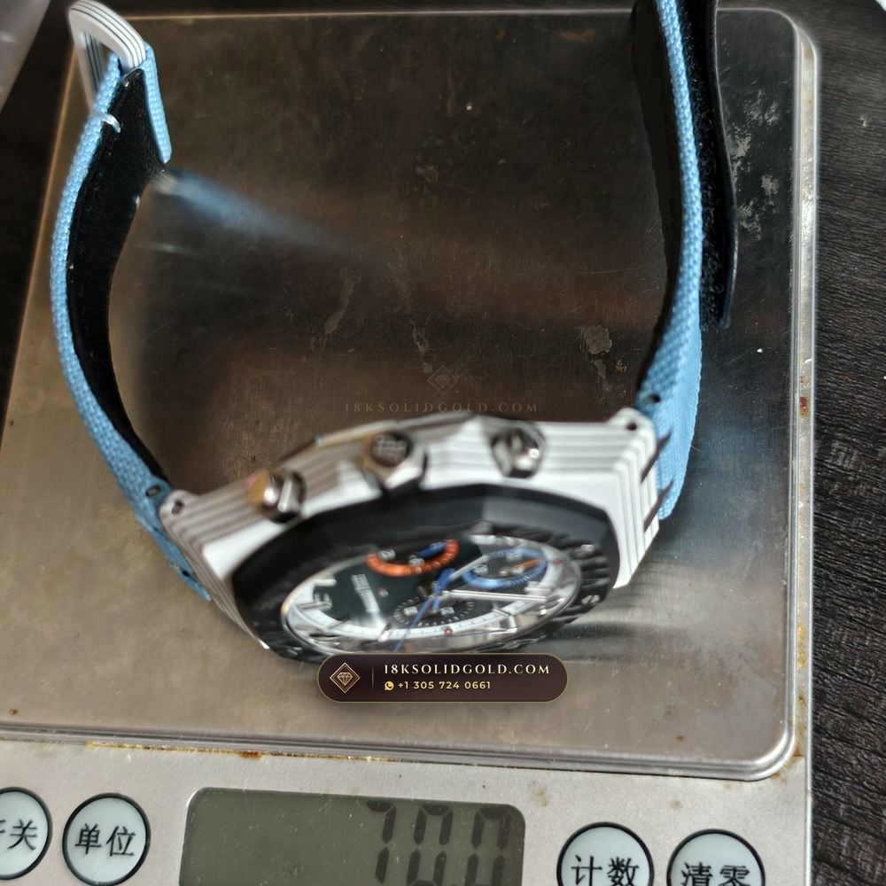 Audemars Piguet Royal Oak Selfwinding Chronograph 41mm DiW Carbon Racer Edition 5-Axis CNC Case Reference 26240 — Salon Edition — Studio Gallery Plate X in Forged Carbon TPT & Titanium (65.9g Verified Mass, Audemars Piguet Cal. 4401 Flyback Chronograph)