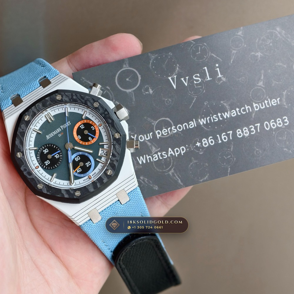 Audemars Piguet Royal Oak Selfwinding Chronograph 41mm DiW Carbon Racer Edition 5-Axis CNC Case Reference 26240 — Salon Edition — Studio Gallery Plate XI in Forged Carbon TPT & Titanium (65.9g Verified Mass, Audemars Piguet Cal. 4401 Flyback Chronograph)
