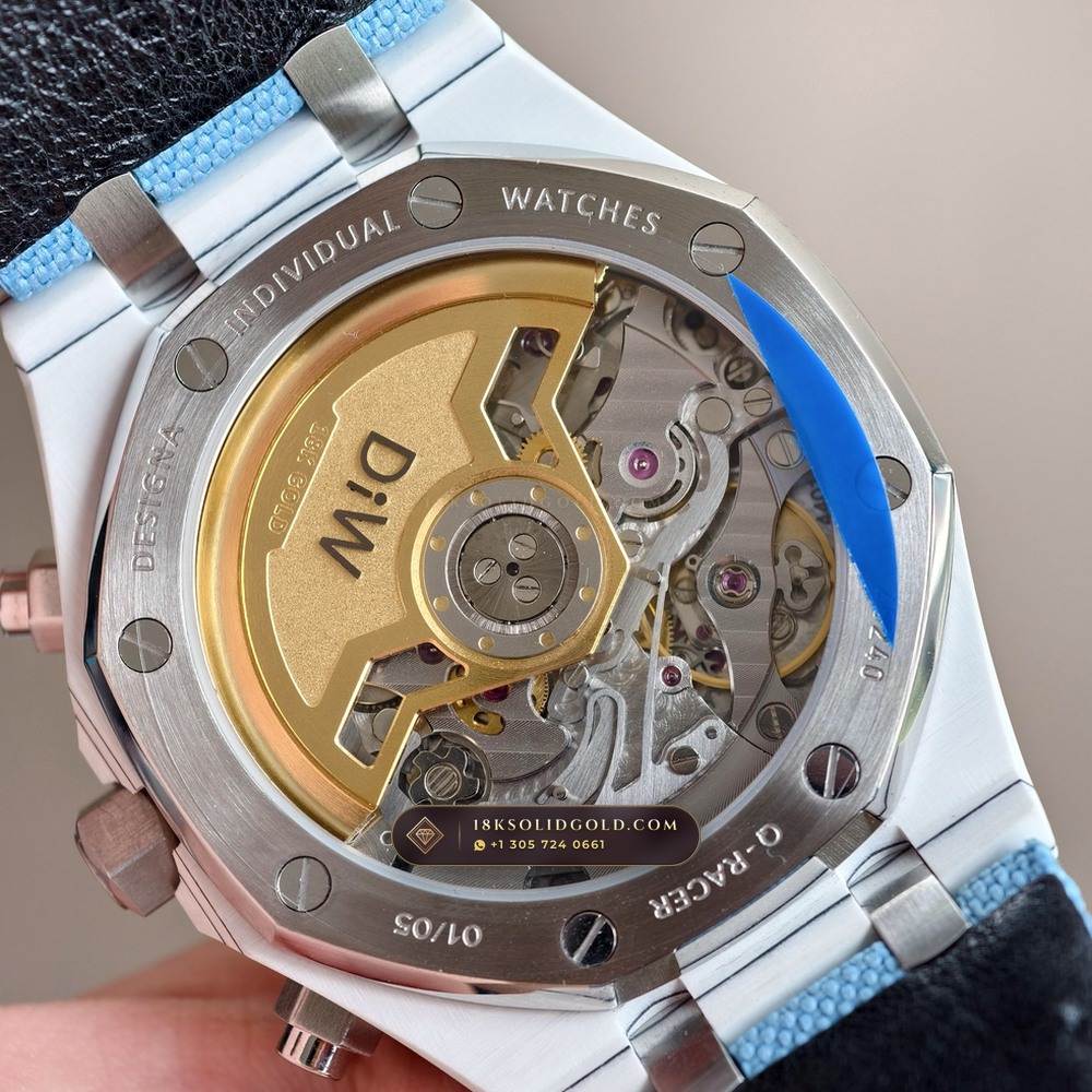 Audemars Piguet Royal Oak Selfwinding Chronograph 41mm DiW Carbon Racer Edition 5-Axis CNC Case Reference 26240 — Salon Edition — Studio Gallery Plate VIII in Forged Carbon TPT & Titanium (65.9g Verified Mass, Audemars Piguet Cal. 4401 Flyback Chronograph)
