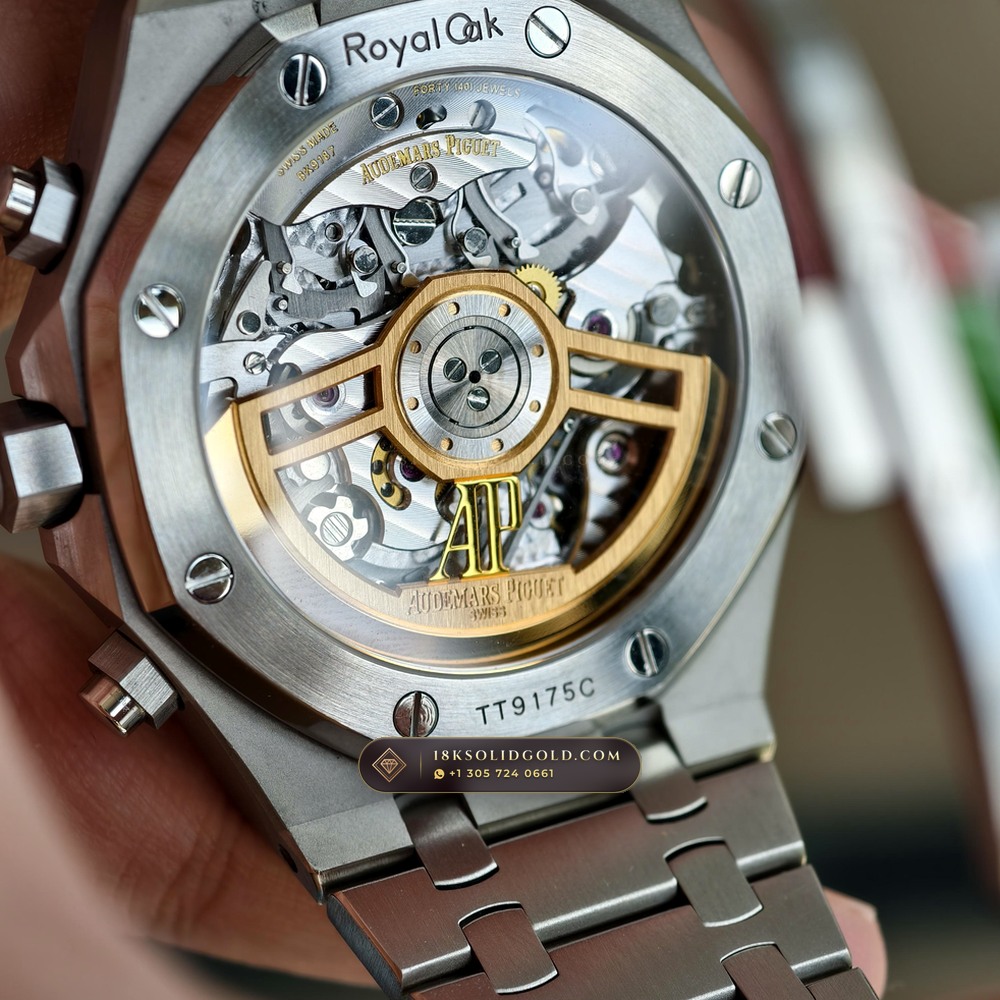 Audemars Piguet Royal Oak Selfwinding Chronograph 41mm Reference 26240ST — Salon Edition — Studio Gallery Plate VIII in 904L Stainless Steel Custom Architecture (180.6g Verified Mass, Audemars Piguet Cal. 4401 Flyback Chronograph)