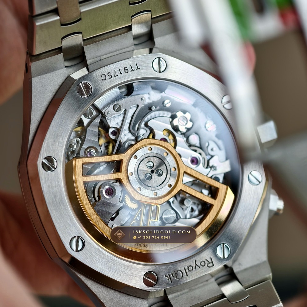Audemars Piguet Royal Oak Selfwinding Chronograph 41mm Reference 26240ST — Salon Edition — Studio Gallery Plate IX in 904L Stainless Steel Custom Architecture (180.6g Verified Mass, Audemars Piguet Cal. 4401 Flyback Chronograph)