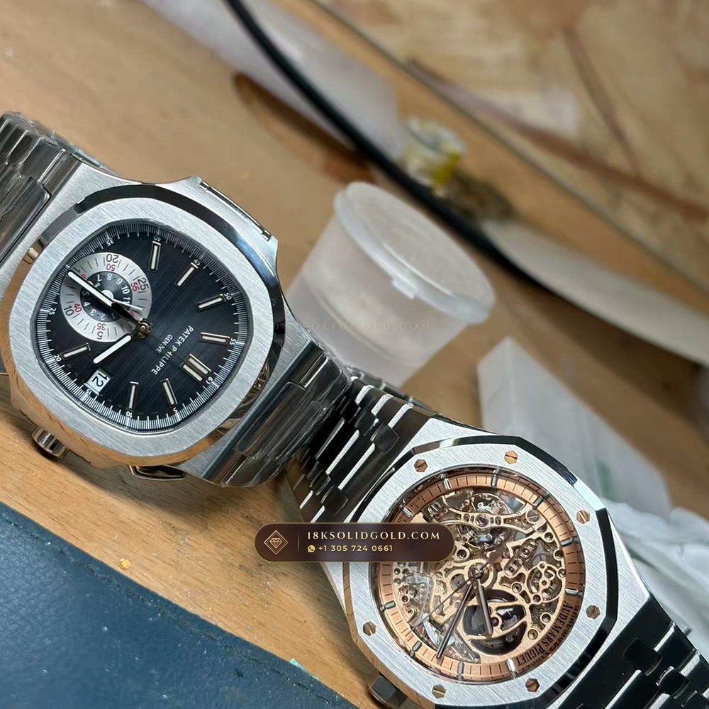 Audemars Piguet Royal Oak Double Balance Wheel Openworked 41mm Salmon Dial 5-Axis CNC Case Reference 15407ST.OO.1220ST.02 — Salon Edition — Studio Gallery Plate IX in 904L Stainless Steel Custom Architecture (161.8g Verified Mass, Audemars Piguet Cal. 3132 Dual-Balance Openworked)