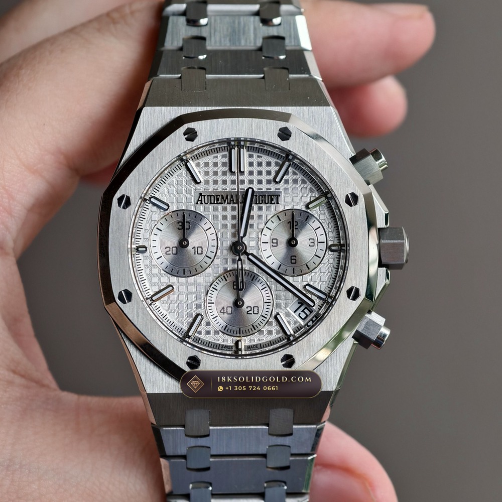 Audemars Piguet Royal Oak Selfwinding Chronograph 41mm Custom Tapestry Dial Deep Crystal Optics Reference 26240ST — Salon Edition
