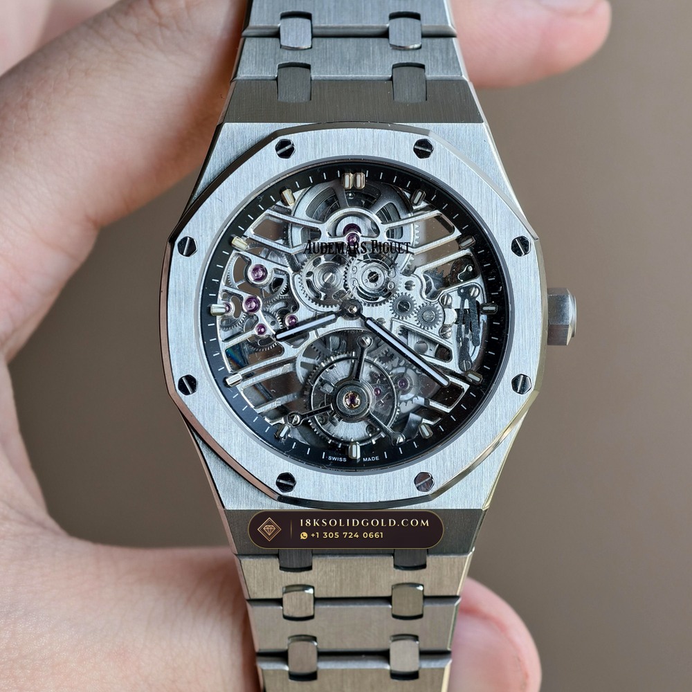 Audemars Piguet Royal Oak Selfwinding Flying Tourbillon 41mm Architectural Skeletonized Openworked Dial Reference 26735ST.OO.1320ST.02 — Salon Edition