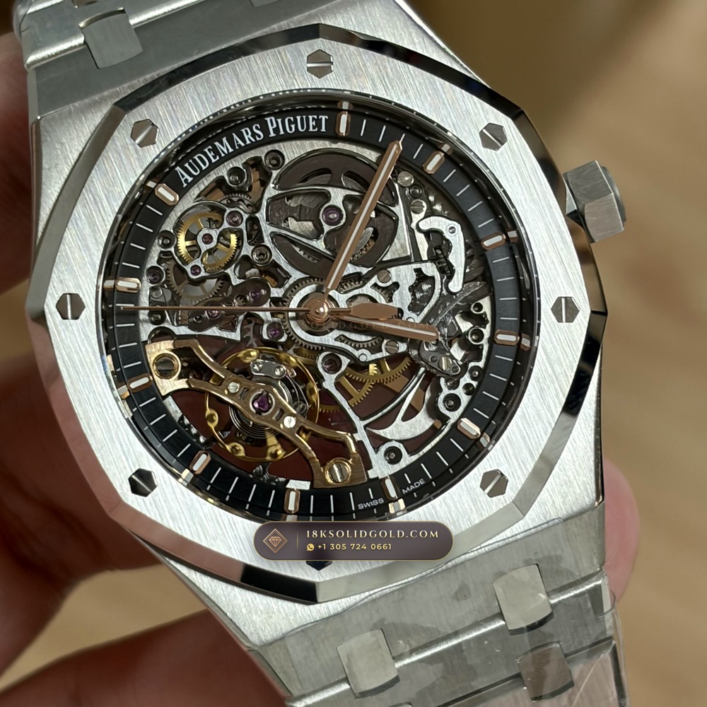 Audemars Piguet Royal Oak Double Balance Wheel Openworked 41mm Geneva Atelier Spec Reference 15407ST.OO.1220ST.01 — Salon Edition