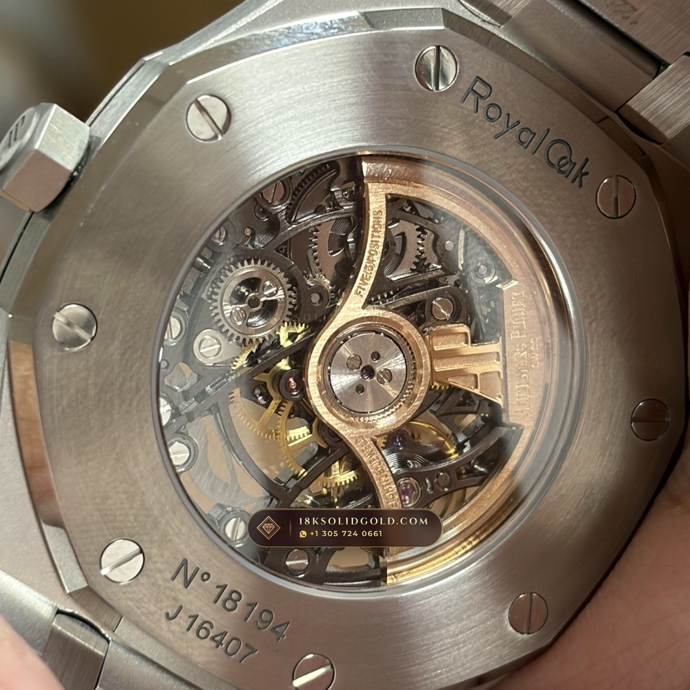 Audemars Piguet Royal Oak Double Balance Wheel Openworked 41mm Geneva Atelier Spec Reference 15407ST.OO.1220ST.01 — Salon Edition — Studio Gallery Plate VII in 904L Stainless Steel Custom Architecture (162.4g Verified Mass, Audemars Piguet Cal. 3132 Dual-Balance Openworked)