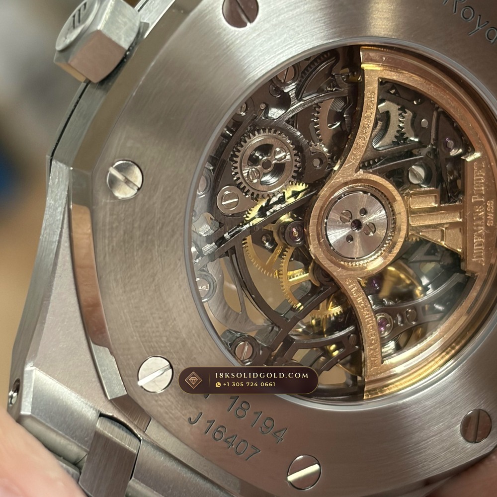 Audemars Piguet Royal Oak Double Balance Wheel Openworked 41mm Geneva Atelier Spec Reference 15407ST.OO.1220ST.01 — Salon Edition — Studio Gallery Plate VIII in 904L Stainless Steel Custom Architecture (162.4g Verified Mass, Audemars Piguet Cal. 3132 Dual-Balance Openworked)