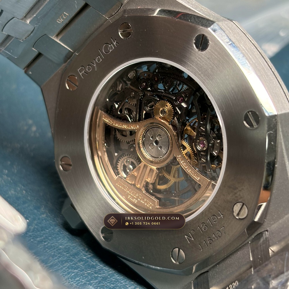 Audemars Piguet Royal Oak Double Balance Wheel Openworked 41mm Geneva Atelier Spec Reference 15407ST.OO.1220ST.01 — Salon Edition — Studio Gallery Plate IX in 904L Stainless Steel Custom Architecture (162.4g Verified Mass, Audemars Piguet Cal. 3132 Dual-Balance Openworked)