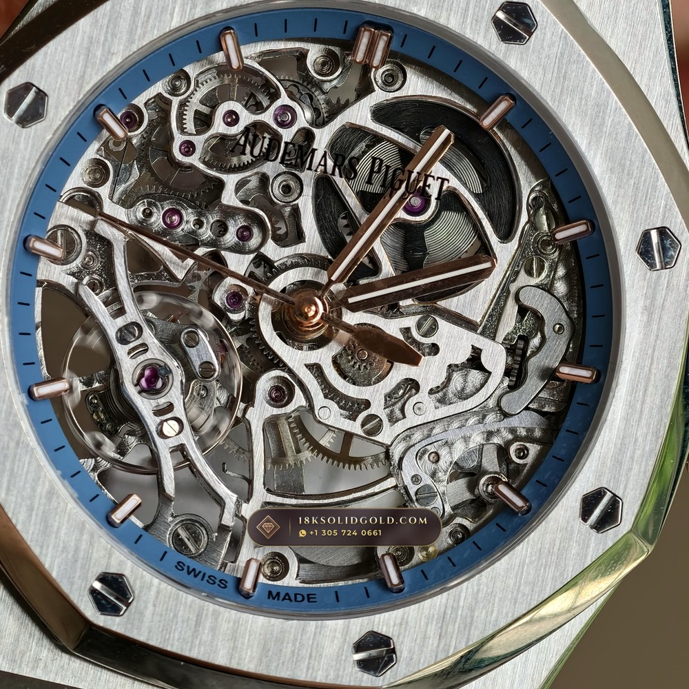 Audemars Piguet Royal Oak Double Balance Wheel Openworked 37mm 18K White Gold Reference 15467BC.OO.1256BC.01 — Hallmarked Edition — Studio Gallery Plate X in 18K White Gold Au750 (184.3g Verified Mass, Audemars Piguet Cal. 3132 Dual-Balance Openworked)