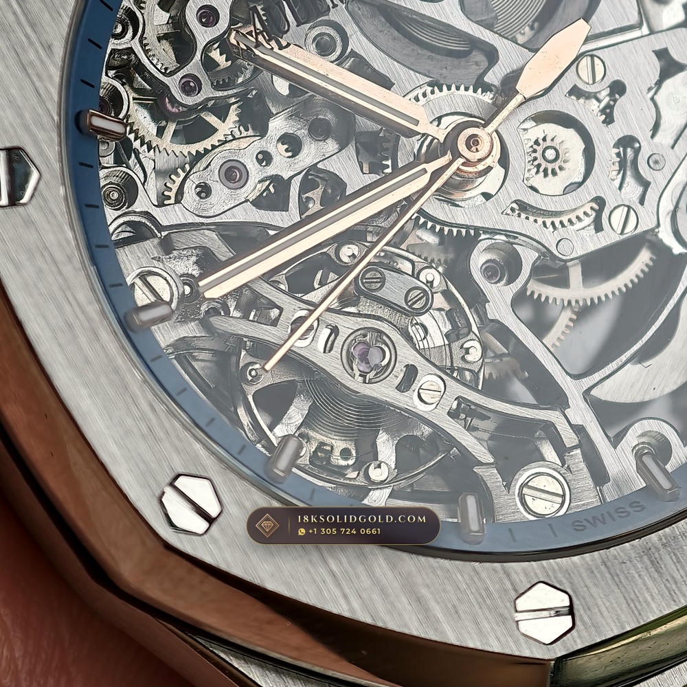 Audemars Piguet Royal Oak Double Balance Wheel Openworked 37mm 18K White Gold Reference 15467BC.OO.1256BC.01 — Hallmarked Edition — Studio Gallery Plate XII in 18K White Gold Au750 (184.3g Verified Mass, Audemars Piguet Cal. 3132 Dual-Balance Openworked)