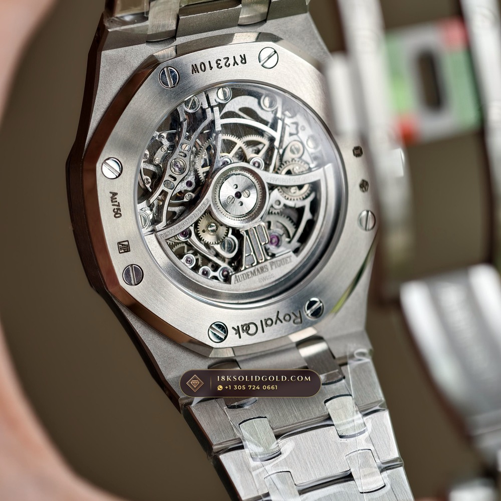 Audemars Piguet Royal Oak Double Balance Wheel Openworked 37mm 18K White Gold Reference 15467BC.OO.1256BC.01 — Hallmarked Edition — Studio Gallery Plate VII in 18K White Gold Au750 (184.3g Verified Mass, Audemars Piguet Cal. 3132 Dual-Balance Openworked)