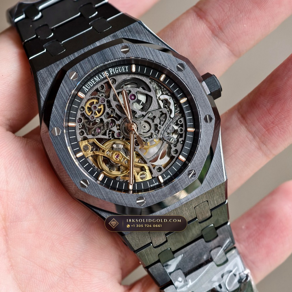Audemars Piguet Royal Oak Double Balance Wheel Openworked 41mm Reference 15416CE.OO.1225CE.01 — Salon Edition angle 2