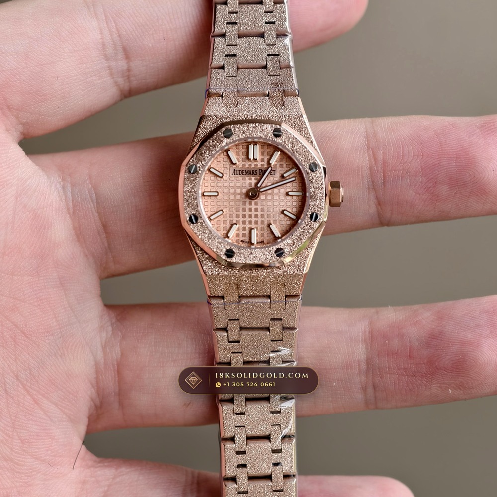 Audemars Piguet Royal Oak Mini Frosted Gold 23mm 18K Rose Gold Reference 67630OR.GG.1312OR.01 — Hallmarked Edition