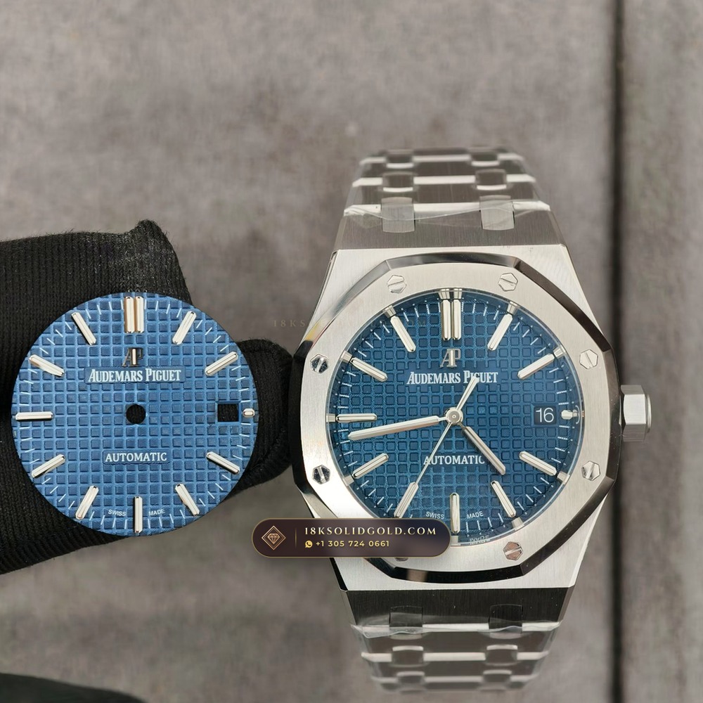 Audemars Piguet Royal Oak Selfwinding 37mm Custom Tapestry Dial Deep Crystal Optics Reference 15450ST — Salon Edition