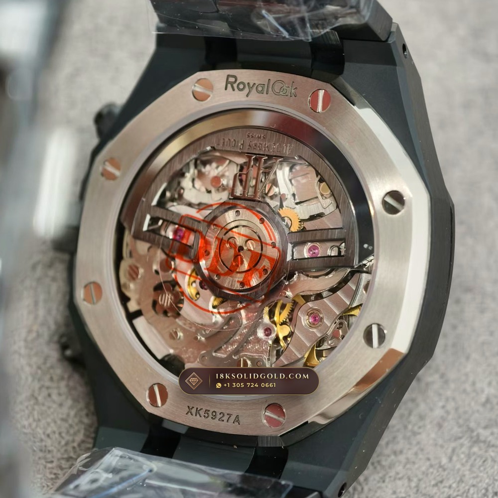 Audemars Piguet Royal Oak Selfwinding Chronograph 41mm Reference 26240CE — Salon Edition — Studio Gallery Plate VII in High-Tech Ceramic & Titanium (149.3g Verified Mass, Audemars Piguet Cal. 4401 Flyback Chronograph)