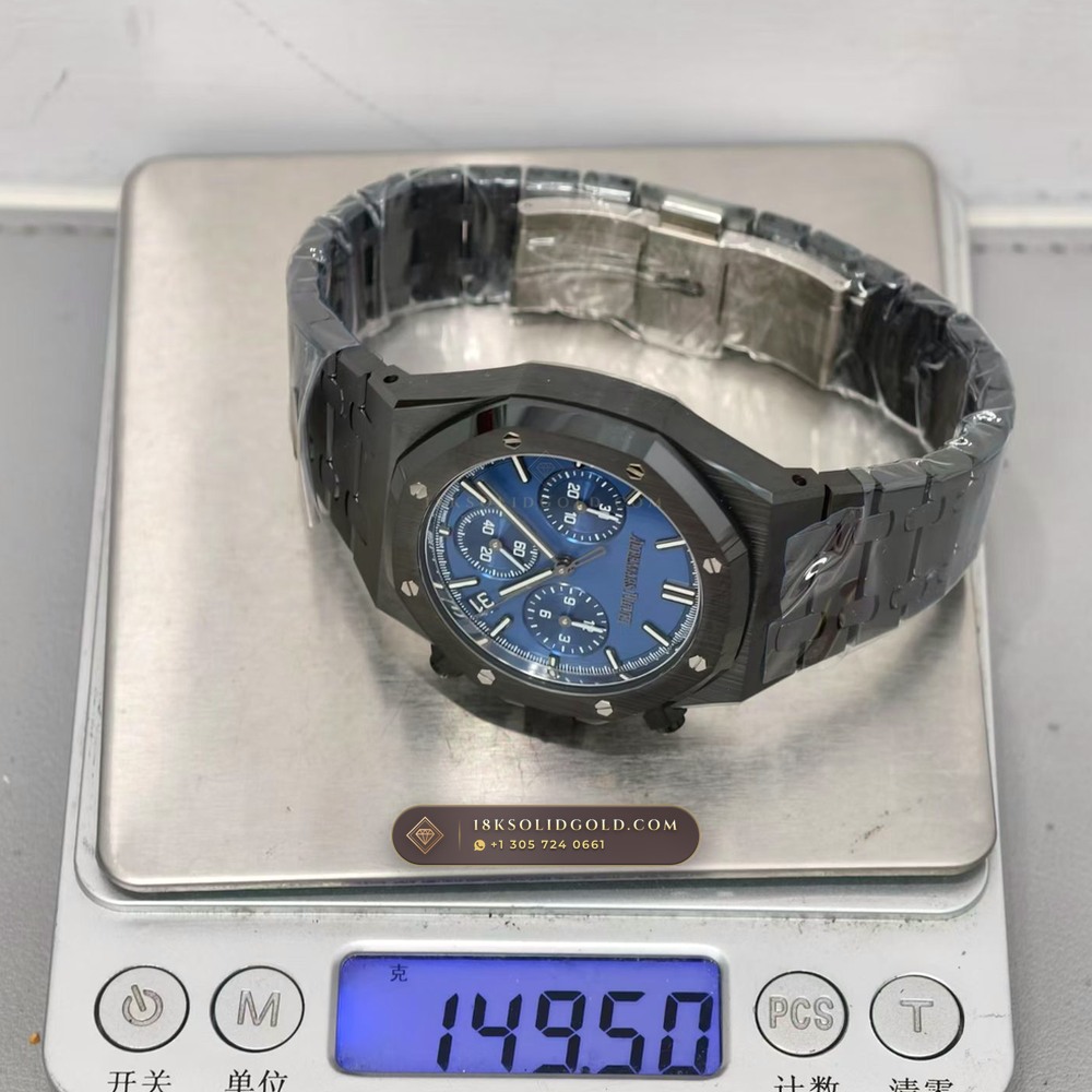 Audemars Piguet Royal Oak Selfwinding Chronograph 41mm Reference 26240CE — Salon Edition — Studio Gallery Plate IX in High-Tech Ceramic & Titanium (149.3g Verified Mass, Audemars Piguet Cal. 4401 Flyback Chronograph)