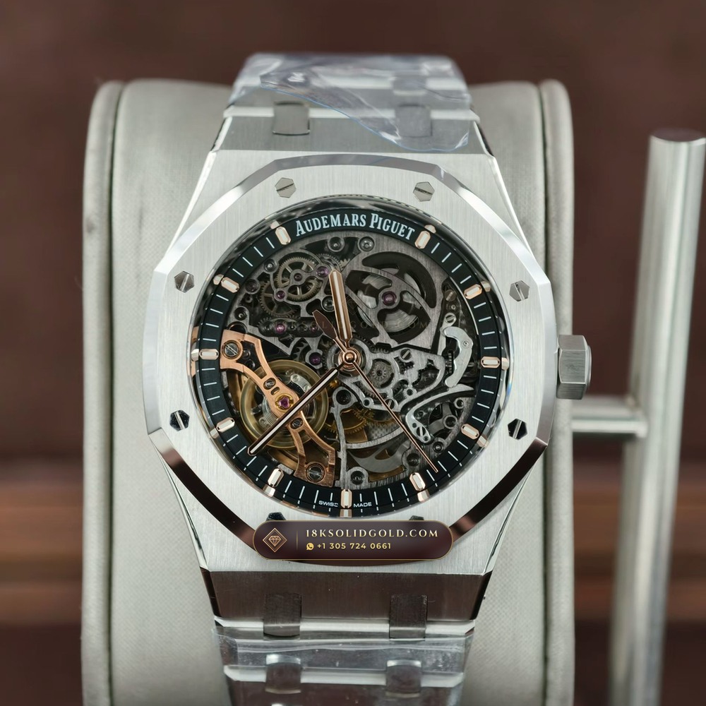 Audemars Piguet Royal Oak Double Balance Wheel Openworked 41mm Chronometer Regulated Spec Reference 15407ST.OO.1220ST.01 — Salon Edition