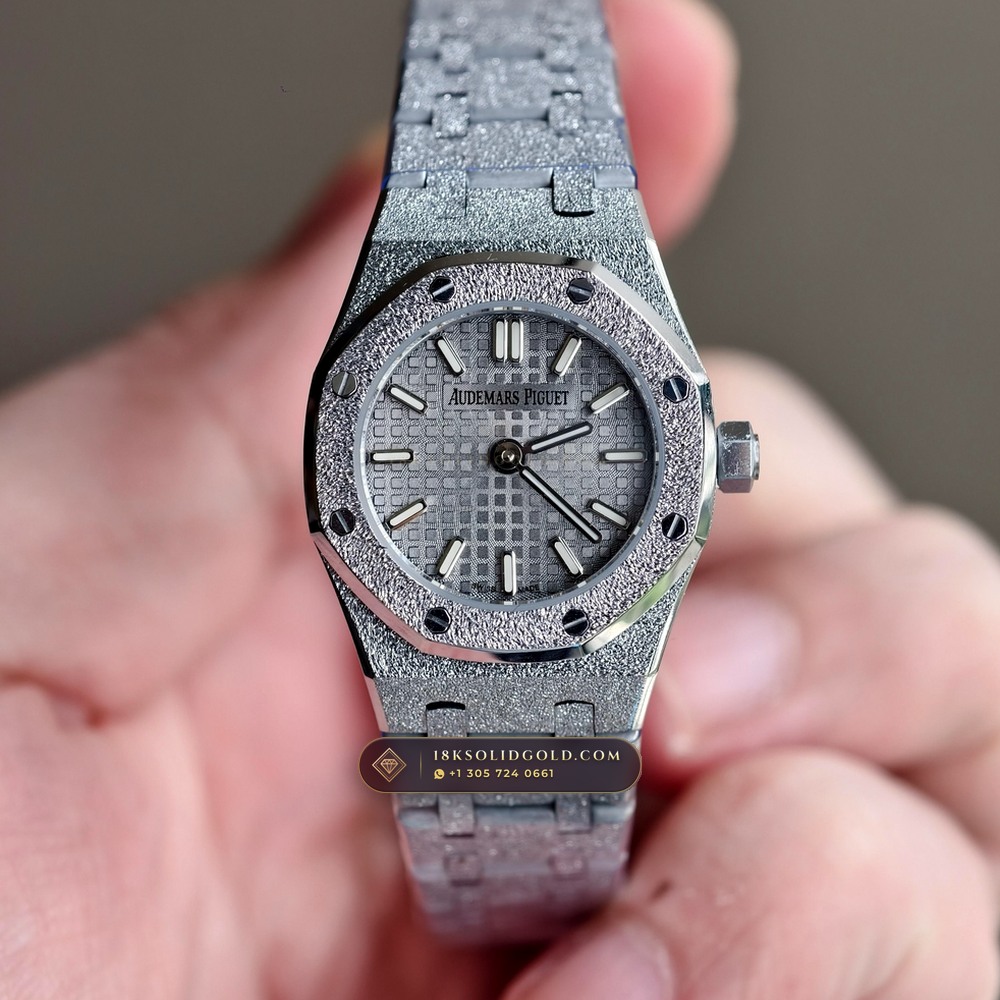 Audemars Piguet Royal Oak Mini Frosted Gold 23mm 18K White Gold Reference 67630BC.GG.1312BC.01 — Hallmarked Edition