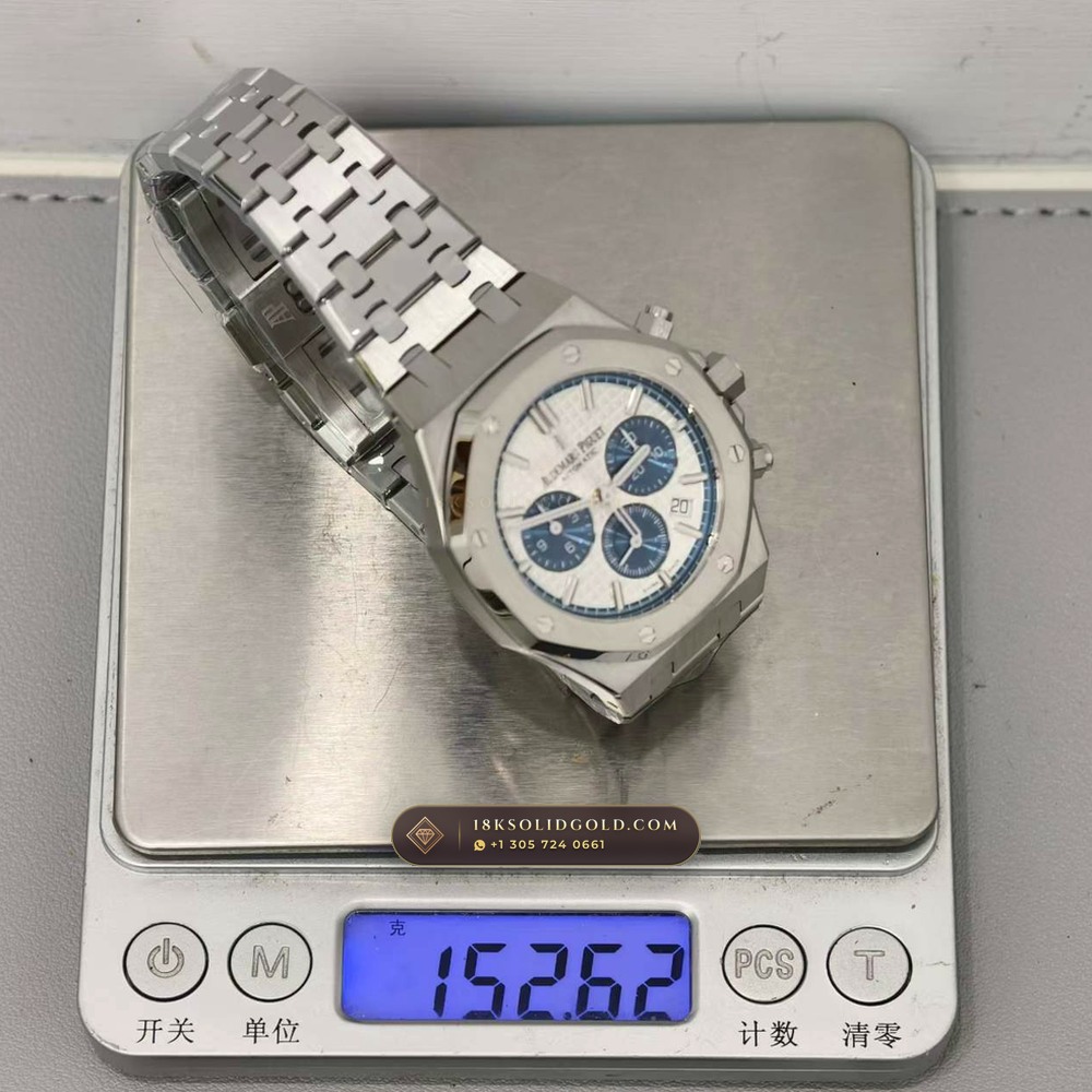 Audemars Piguet Royal Oak Selfwinding Chronograph 38mm Geneva Atelier Spec Reference 26315ST — Salon Edition — Studio Gallery Plate VIII in 904L Stainless Steel Custom Architecture (146.6g Verified Mass, Audemars Piguet Cal. 2385 Column-Wheel Chronograph)