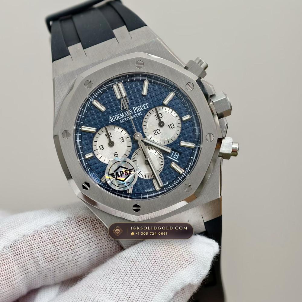 Audemars Piguet Royal Oak Selfwinding Chronograph 41mm Hand-Chamfered Bevel Spec Reference 26331ST — Salon Edition angle 3