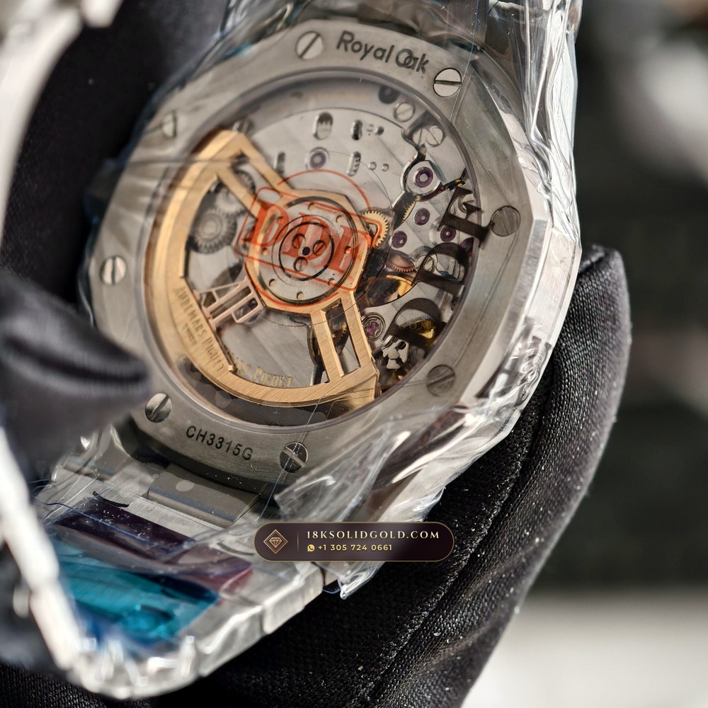 Audemars Piguet Royal Oak Selfwinding 41mm 18K Rose Gold Reference 15510OR.OO.1320OR.01 — Hallmarked Edition — Studio Gallery Plate VIII in 18K Rose Gold Au750 (224.1g Verified Mass, Audemars Piguet Cal. 4302 - 70h Power Reserve)