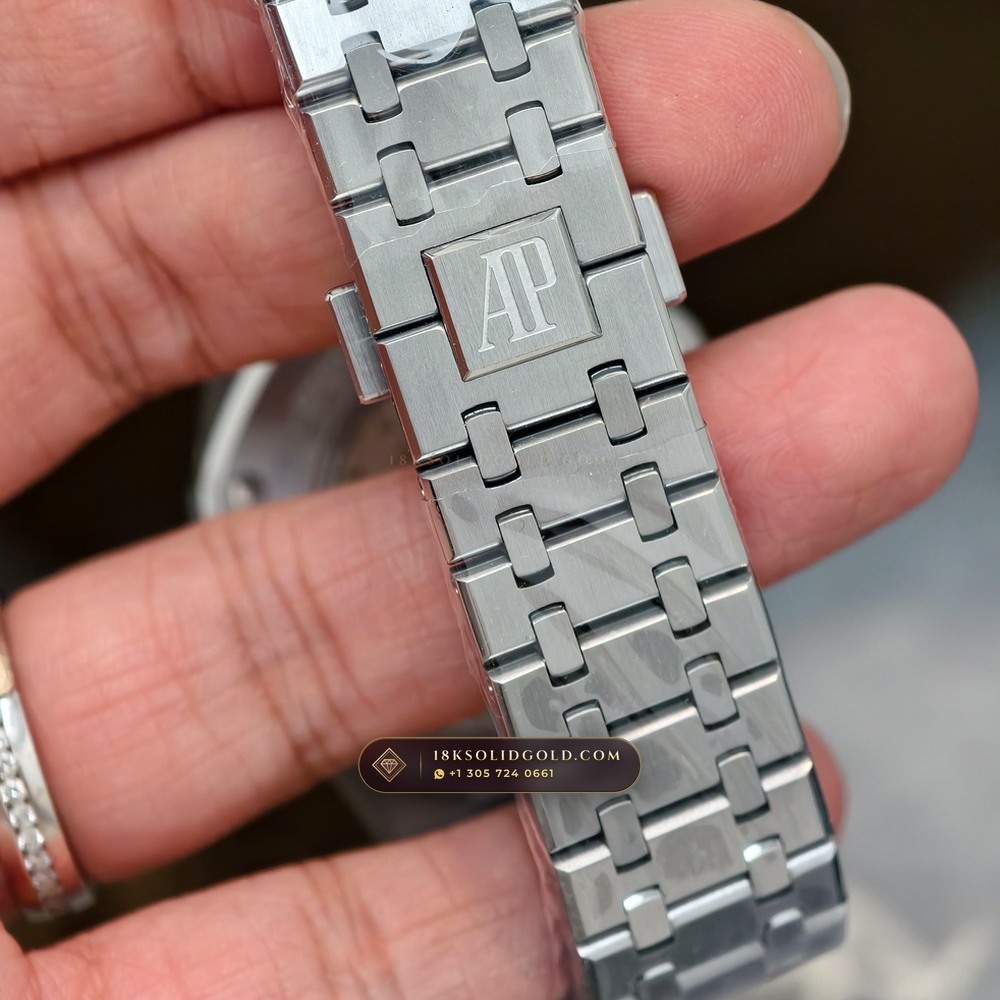 Audemars Piguet Royal Oak Perpetual Calendar 41mm 18K White Gold Reference 26574BC.OO.1220BC.01 — Hallmarked Edition — Studio Gallery Plate VII in 18K White Gold Au750 (225.3g Verified Mass, Audemars Piguet Cal. 5134 Ultra-Thin Perpetual)