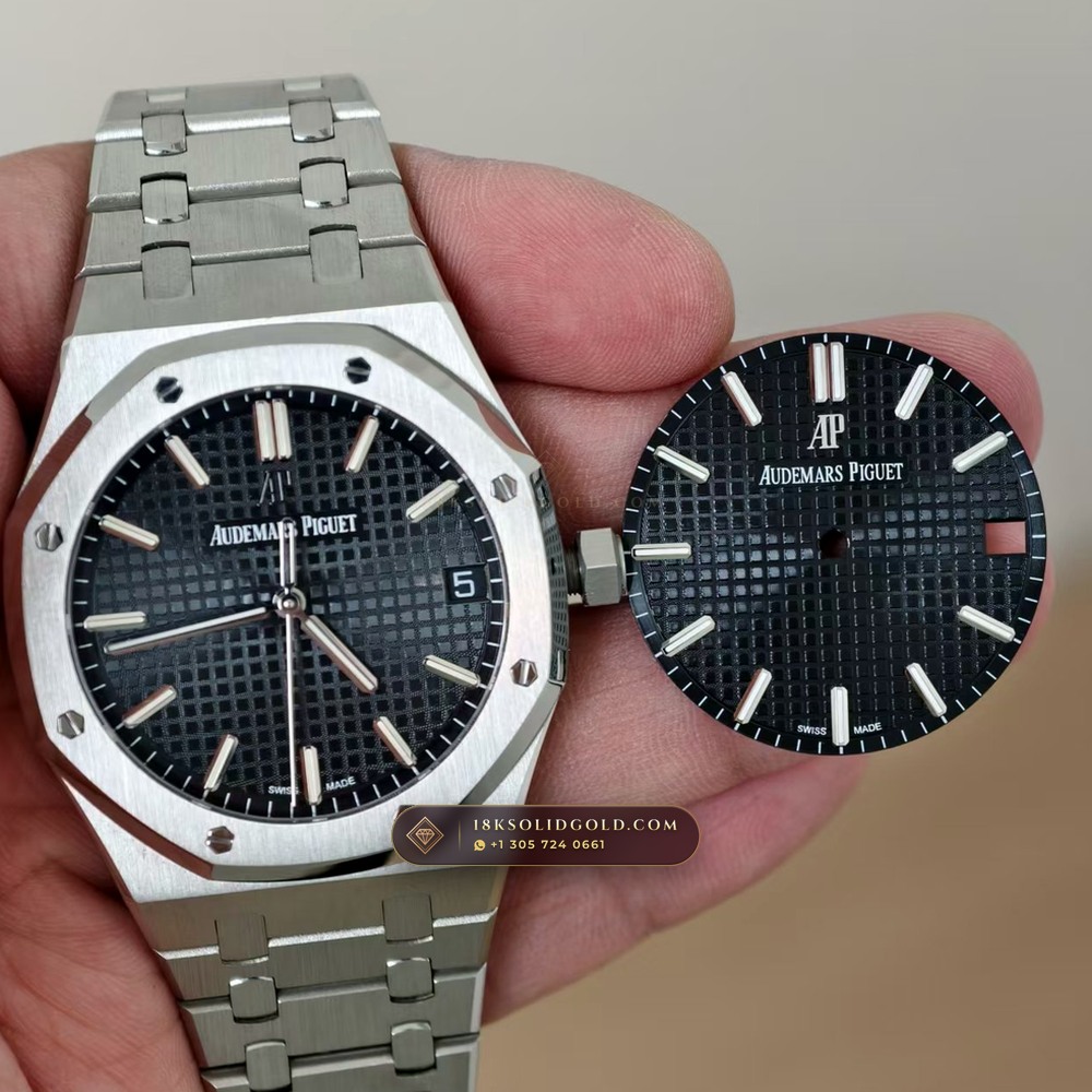 Audemars Piguet Royal Oak Selfwinding 41mm Custom Tapestry Dial Deep Crystal Optics Reference 15500ST — Salon Edition