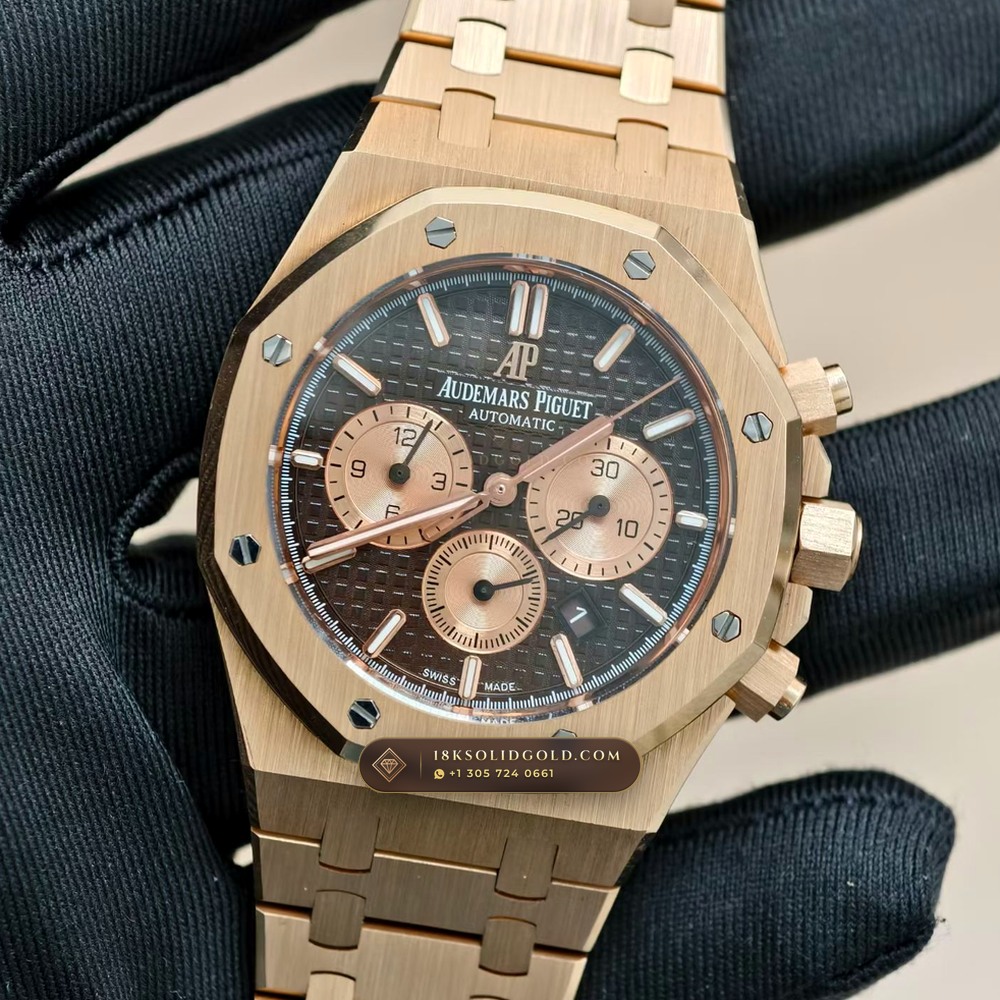 Audemars Piguet Royal Oak Selfwinding Chronograph 41mm 18K Rose Gold Reference 26331OR — Hallmarked Edition angle 3