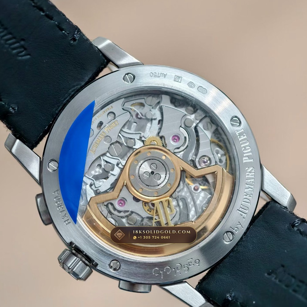 Audemars Piguet Code 11.59 Selfwinding Chronograph 41mm 18K White Gold Reference 26393BC.OO.A002KB.01 — Hallmarked Edition — Studio Gallery Plate VIII in 18K White Gold Au750 (136.2g Verified Mass, Audemars Piguet Cal. 4401 Flyback Chronograph)