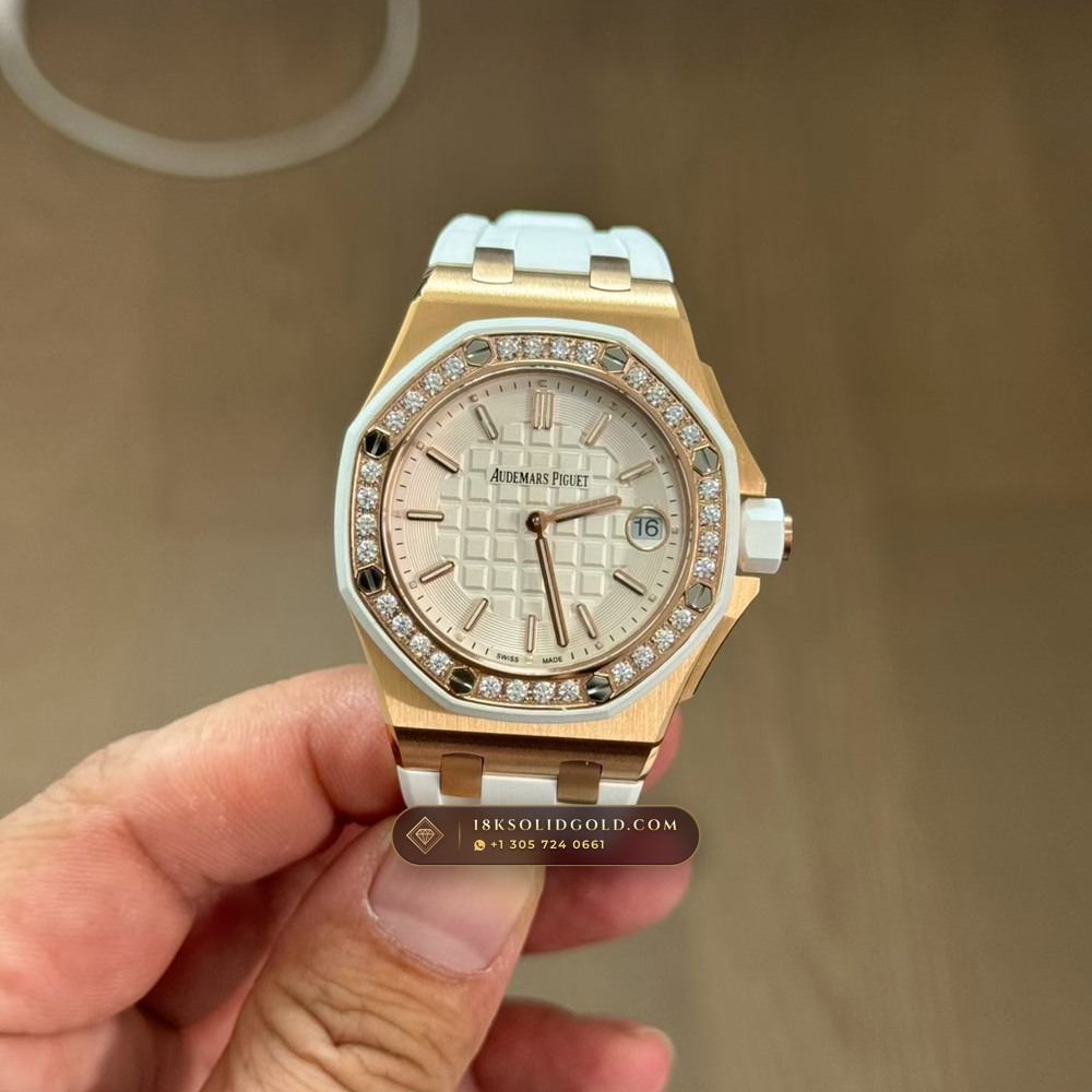 Audemars Piguet Royal Oak Selfwinding 37mm Diamond-Set Bezel 18K Rose Gold Reference 67540OK.ZZ.A010CA.01 — Hallmarked Edition
