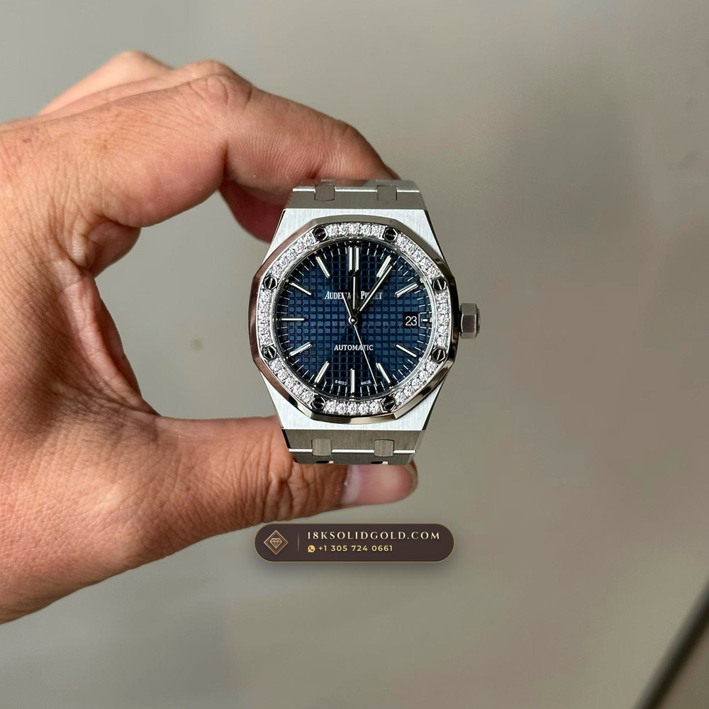 Audemars Piguet Royal Oak Selfwinding 37mm Diamond-Set Bezel Reference 15450ST — Salon Edition