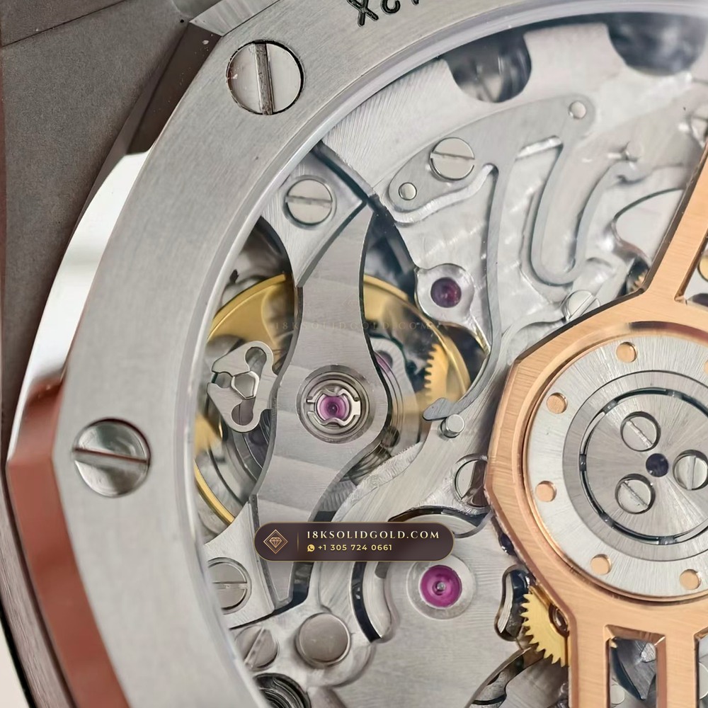 Audemars Piguet Royal Oak Selfwinding Chronograph 41mm Sapphire Caseback Spec Reference 26240ST — Salon Edition — Studio Gallery Plate VII in 904L Stainless Steel Custom Architecture (180.1g Verified Mass, Audemars Piguet Cal. 4401 Flyback Chronograph)