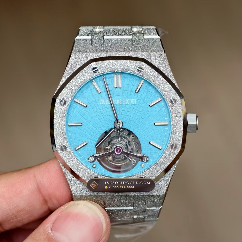 Audemars Piguet Royal Oak Selfwinding Flying Tourbillon 41mm Tiffany Blue Dial Reference 26735ST.OO.1320ST.02 — Salon Edition