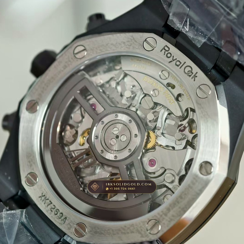 Audemars Piguet Royal Oak Selfwinding Chronograph 41mm Free-Sprung Calibre Reference 26240CE — Salon Edition — Studio Gallery Plate VII in High-Tech Ceramic & Titanium (149.4g Verified Mass, Audemars Piguet Cal. 4401 Flyback Chronograph)