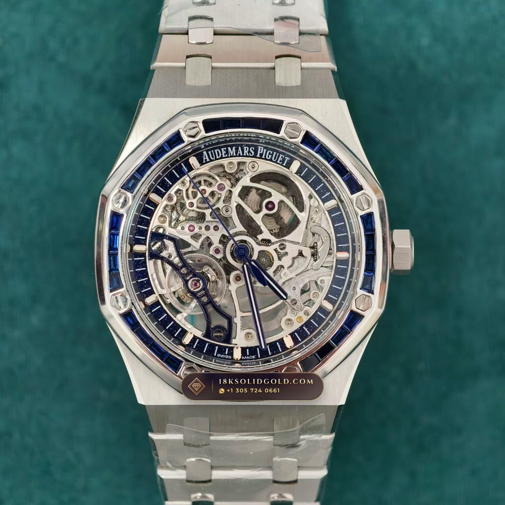 Audemars Piguet Royal Oak Double Balance Wheel Openworked 41mm Diamond-Set Bezel 18K White Gold Reference 15412BC.SS.1220BC.02 — Hallmarked Edition