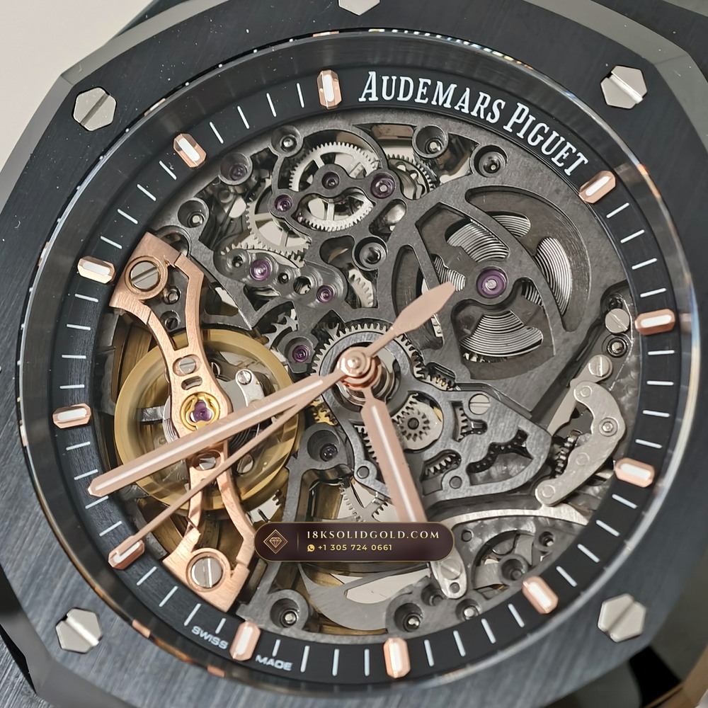 Audemars Piguet Royal Oak Double Balance Wheel Openworked 41mm Reference 15416CE — Salon Edition angle 2