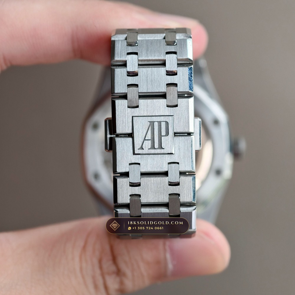 Audemars Piguet Royal Oak Selfwinding 41mm Custom Tapestry Dial 22K Gold Rotor Reference 15510ST — Salon Edition — Studio Gallery Plate X in 904L Stainless Steel Custom Architecture (166.4g Verified Mass, Audemars Piguet Cal. 4302 - 70h Power Reserve)