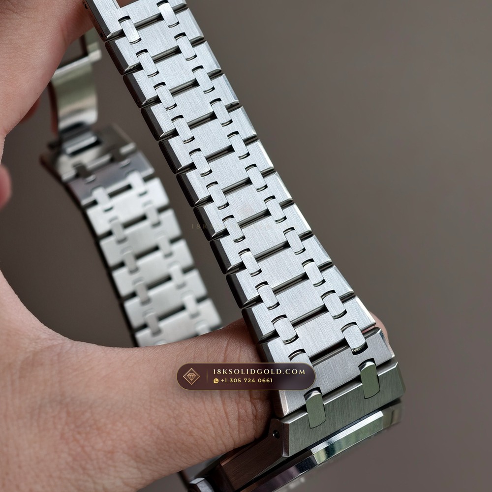 Audemars Piguet Royal Oak Selfwinding 41mm Custom Tapestry Dial 22K Gold Rotor Reference 15510ST — Salon Edition — Studio Gallery Plate VIII in 904L Stainless Steel Custom Architecture (166.4g Verified Mass, Audemars Piguet Cal. 4302 - 70h Power Reserve)