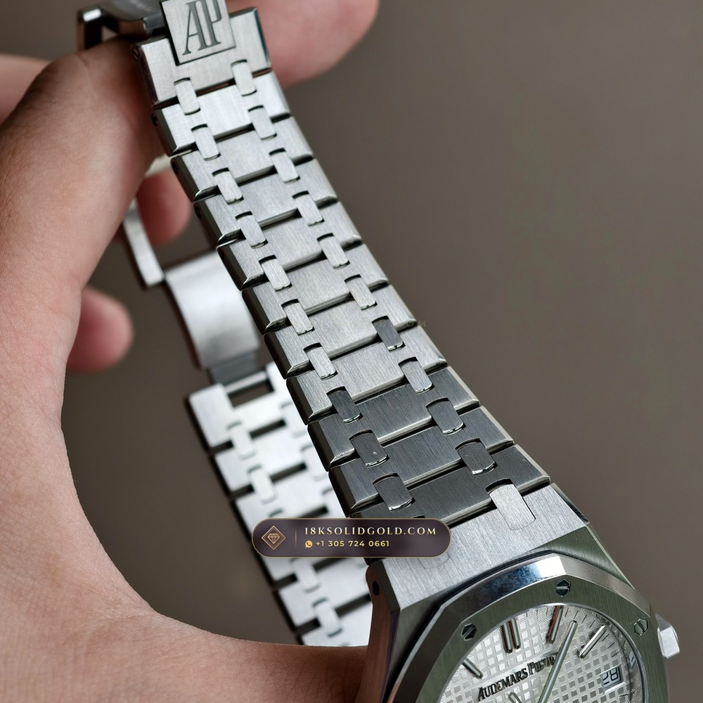 Audemars Piguet Royal Oak Selfwinding 41mm Custom Tapestry Dial 22K Gold Rotor Reference 15510ST — Salon Edition — Studio Gallery Plate IX in 904L Stainless Steel Custom Architecture (166.4g Verified Mass, Audemars Piguet Cal. 4302 - 70h Power Reserve)