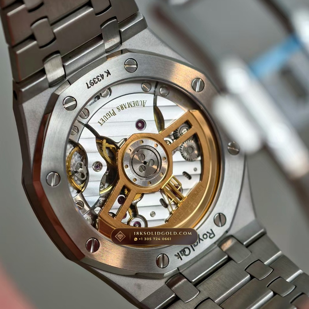 Audemars Piguet Royal Oak Selfwinding 41mm Sunray Emerald / Khaki Green Dial Reference 15510ST — Salon Edition — Studio Gallery Plate VIII in 904L Stainless Steel Custom Architecture (166.6g Verified Mass, Audemars Piguet Cal. 4302 - 70h Power Reserve)