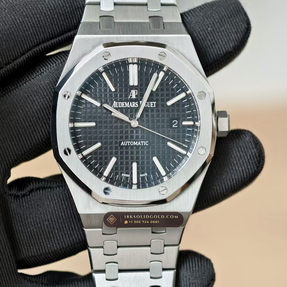Audemars Piguet Royal Oak Selfwinding 41mm Authentic OEM Dial Deep Crystal Optics Reference 15400ST — Salon Edition