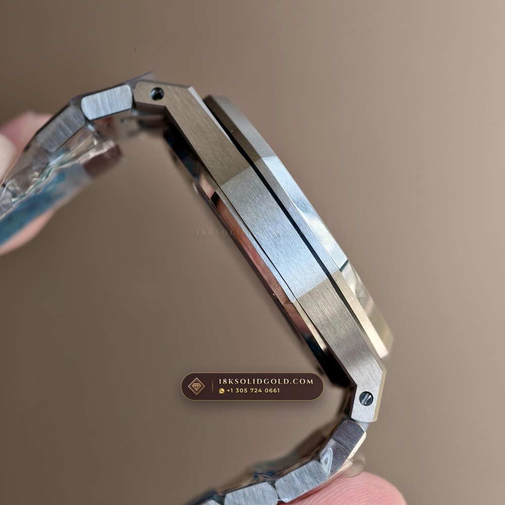 Audemars Piguet Royal Oak Double Balance Wheel Openworked 41mm Salmon Dial Reference 15407ST.OO.1220ST.02 — Salon Edition — Studio Gallery Plate X in 904L Stainless Steel Custom Architecture (162.1g Verified Mass, Audemars Piguet Cal. 3132 Dual-Balance Openworked)