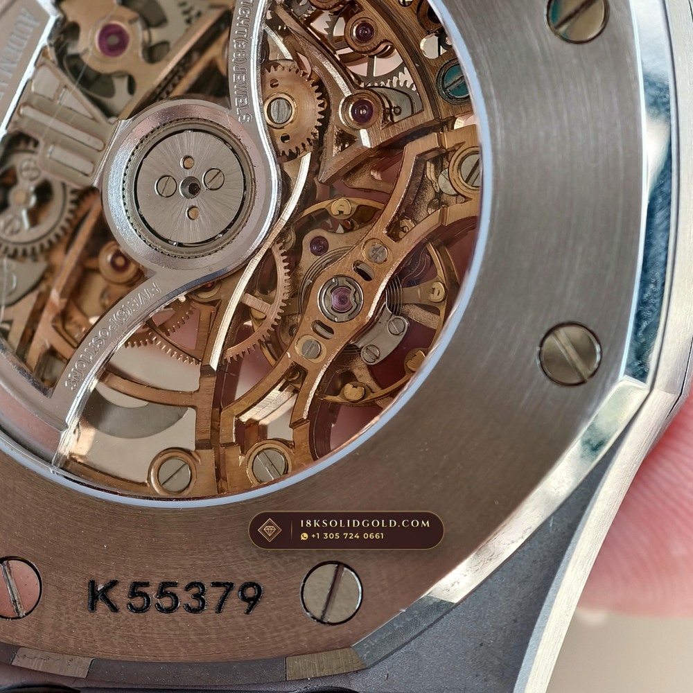 Audemars Piguet Royal Oak Double Balance Wheel Openworked 41mm Salmon Dial Reference 15407ST.OO.1220ST.02 — Salon Edition — Studio Gallery Plate IX in 904L Stainless Steel Custom Architecture (162.1g Verified Mass, Audemars Piguet Cal. 3132 Dual-Balance Openworked)