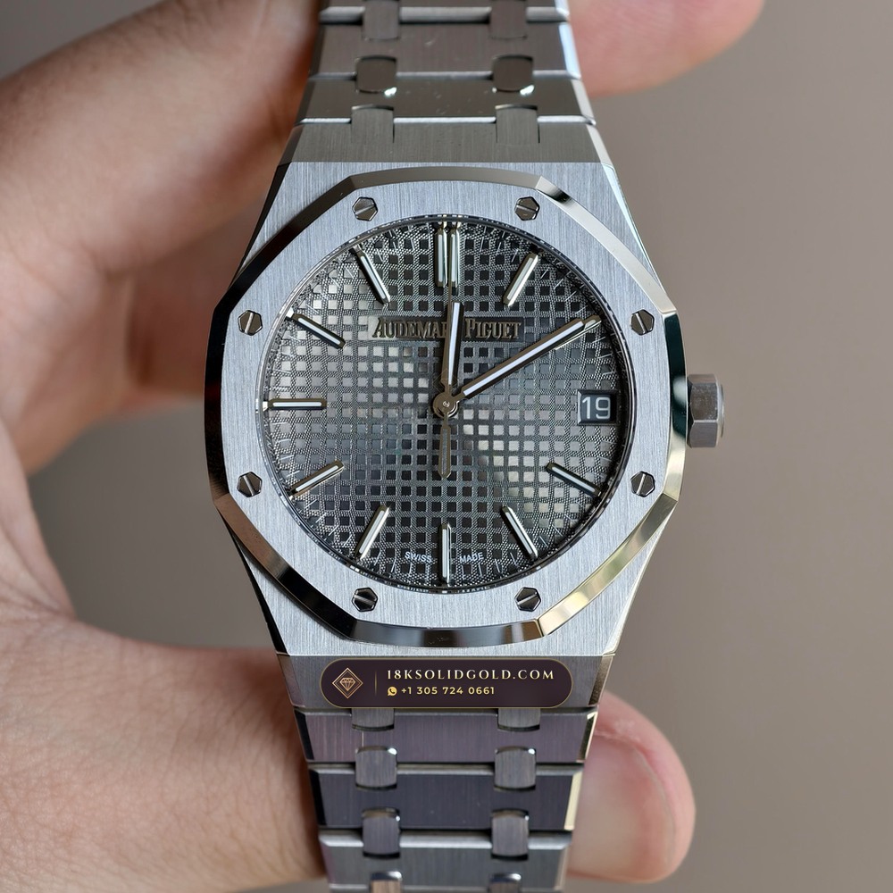 Audemars Piguet Royal Oak Selfwinding 41mm Custom Tapestry Dial Deep Crystal Optics Reference 15510ST — Salon Edition