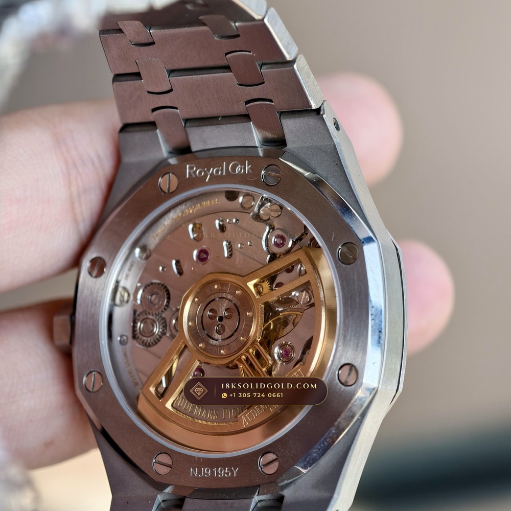 Audemars Piguet Royal Oak Selfwinding 41mm Custom Tapestry Dial Deep Crystal Optics Reference 15510ST — Salon Edition — Studio Gallery Plate X in 904L Stainless Steel Custom Architecture (166.4g Verified Mass, Audemars Piguet Cal. 4302 - 70h Power Reserve)