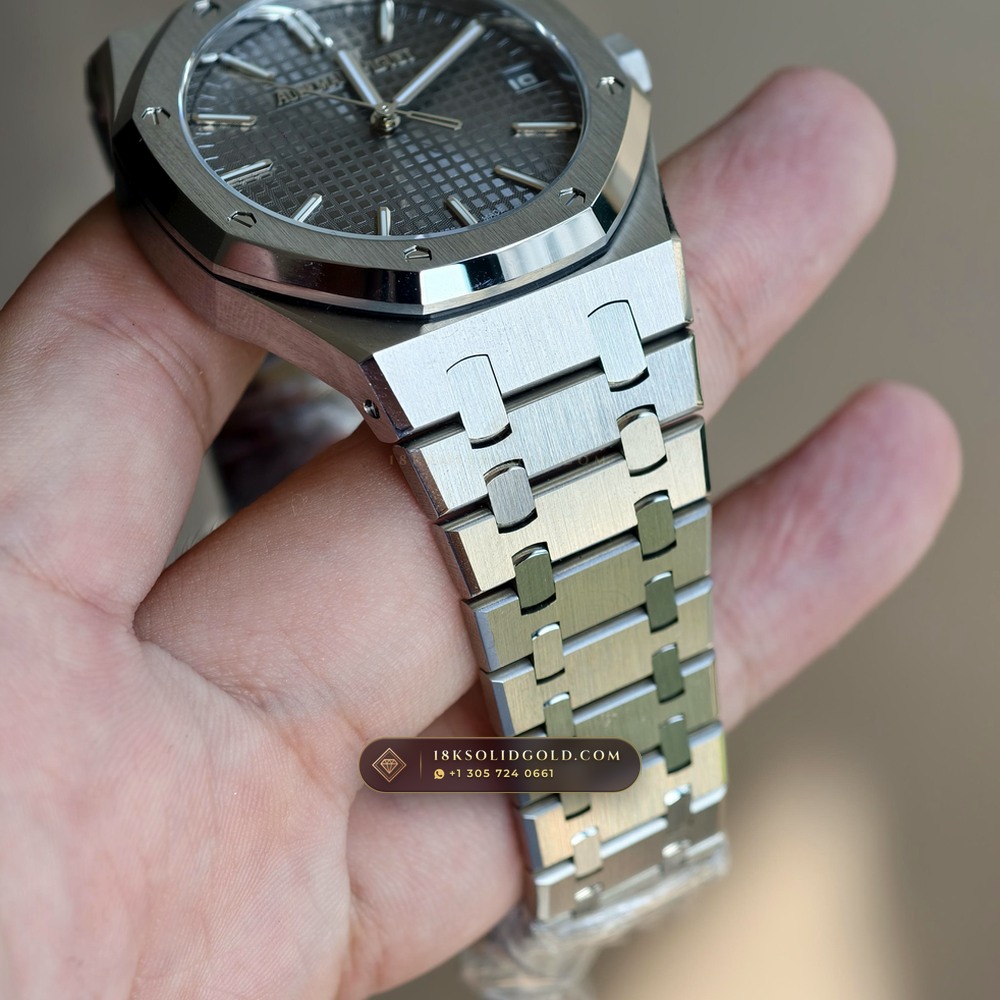 Audemars Piguet Royal Oak Selfwinding 41mm Custom Tapestry Dial Deep Crystal Optics Reference 15510ST — Salon Edition — Studio Gallery Plate VIII in 904L Stainless Steel Custom Architecture (166.4g Verified Mass, Audemars Piguet Cal. 4302 - 70h Power Reserve)